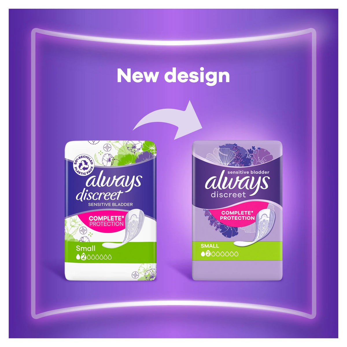 Discreet Small Incontinence Pads 20 by always