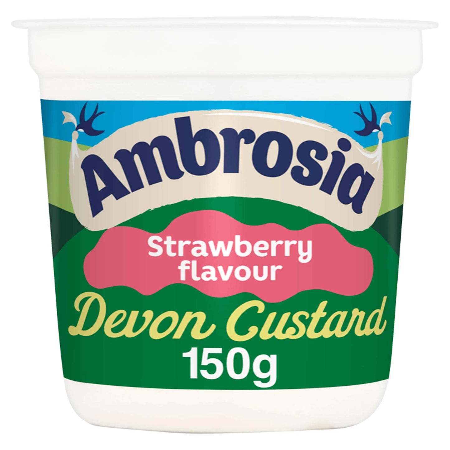 Devon Custard Strawberry 150g by Ambrosia