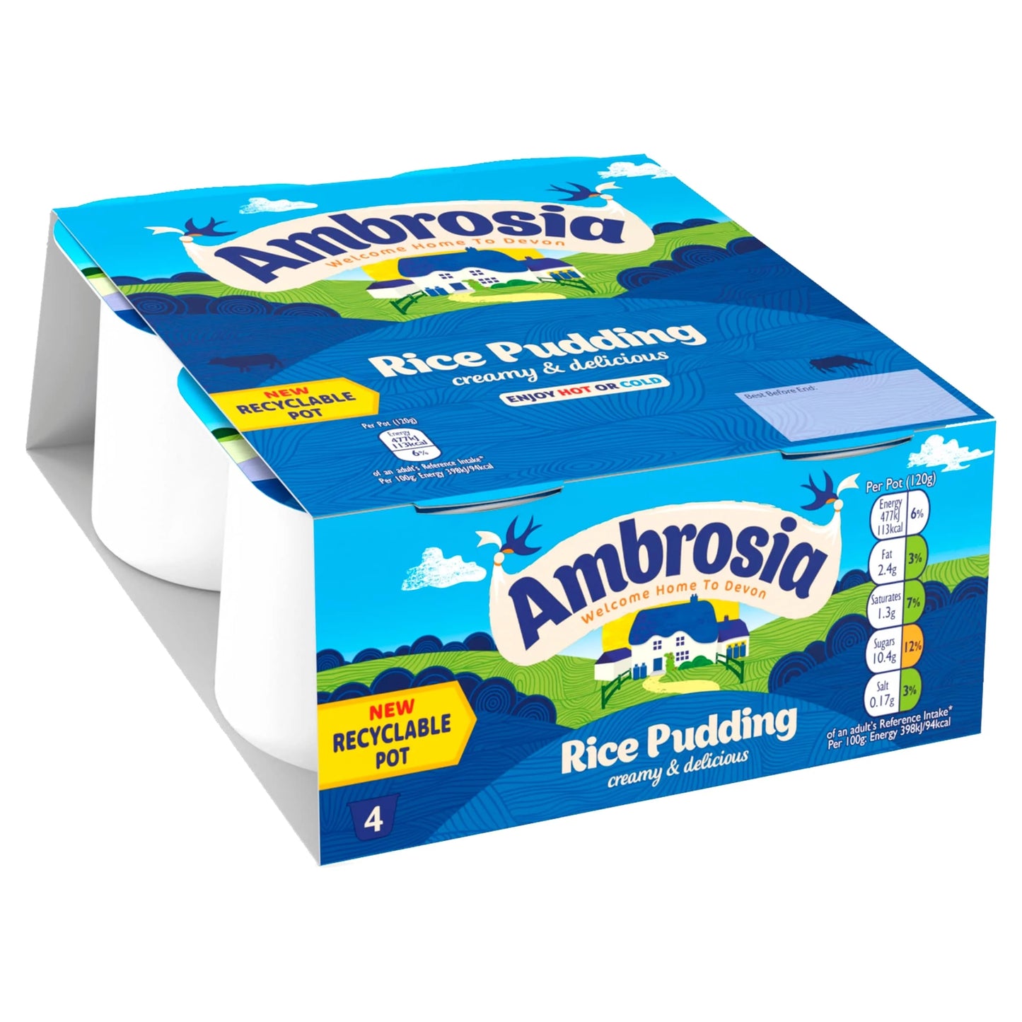 Ready To Eat Creamed Rice Pudding 4 by Ambrosia