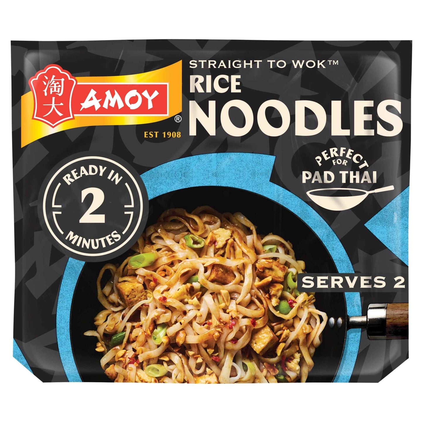 Straight To Wok Rice Noodles 2 X 150g by AMOY