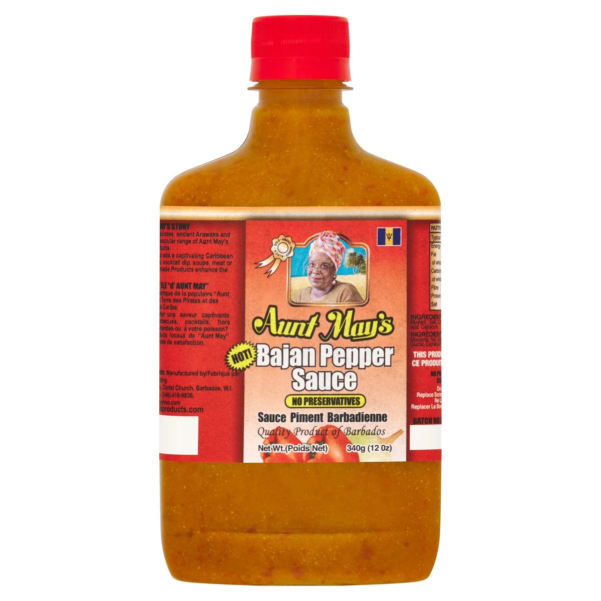 Aunt May's Bajan Pepper Sauce 340g by AUNT MAYS