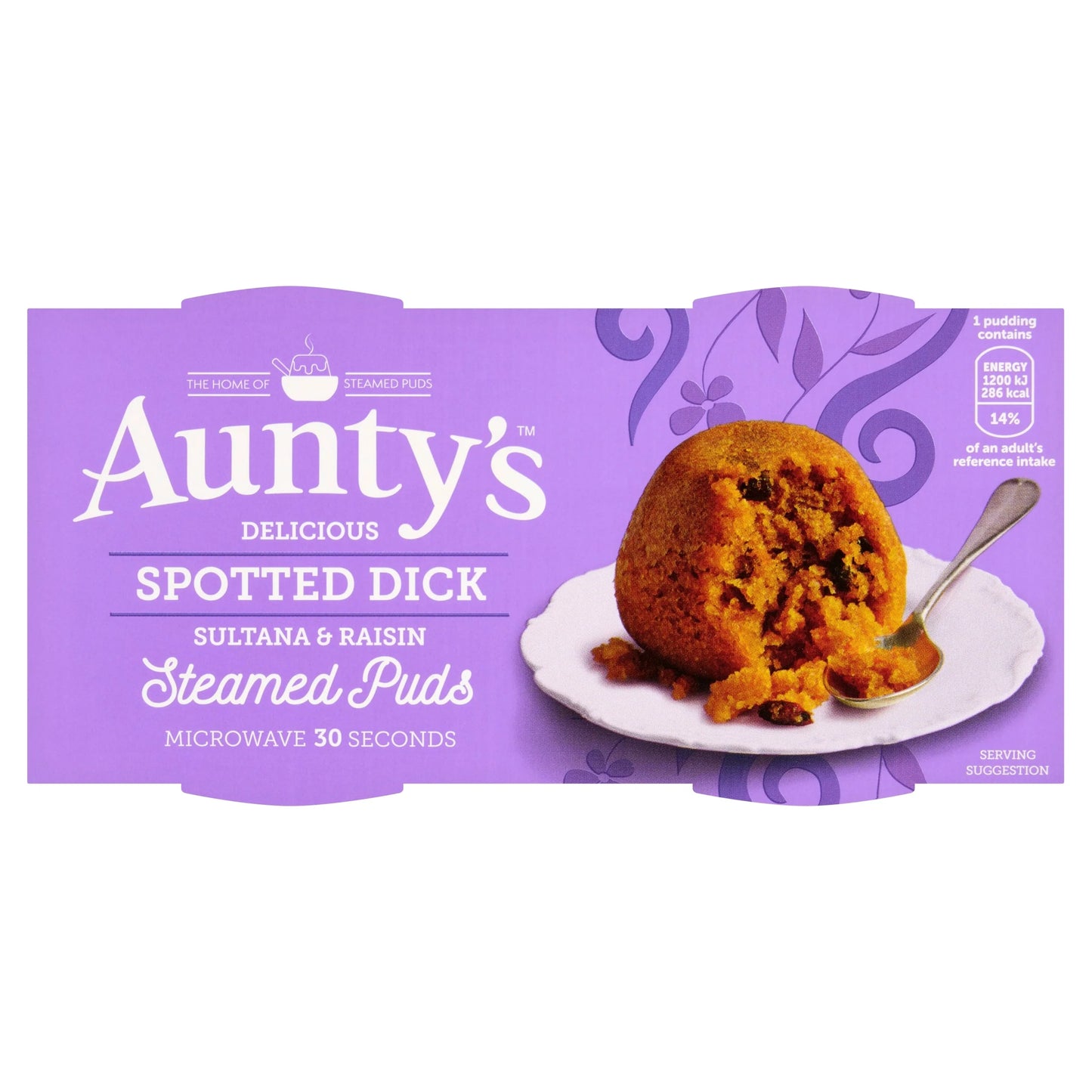 Spotted Dick Steamed Puddings 2 Pack by AUNTYS