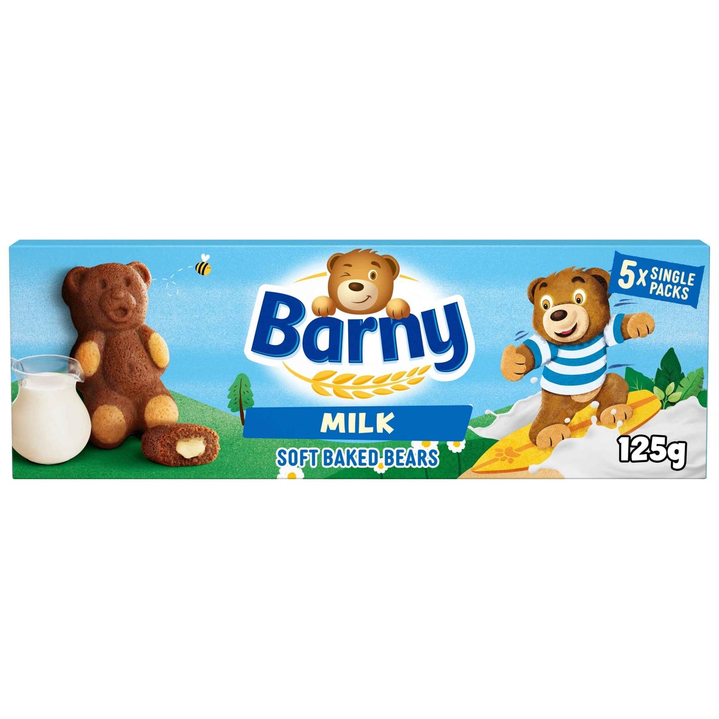 Milk Soft Baked Bears Biscuits 5 Pack by BARNY