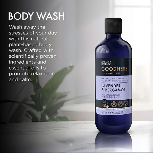 Goodness Natural Body Wash Lavender & Bergamot by BAYLIS & HARDING