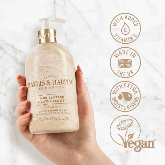 Pink Blossom & Lotus Flower Hand Wash 500ml by BAYLIS & HARDING