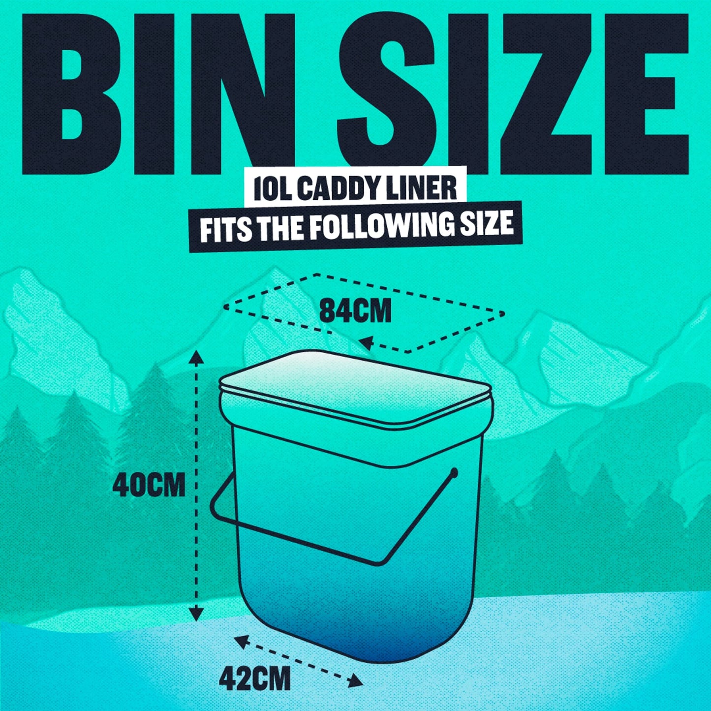 Drawstring 10l Compostable Caddy Liners by BEAST