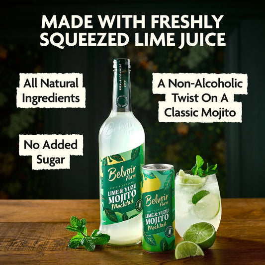 Lime & Yuzu Mojito Mocktail 250ml by BELVOIR FARM