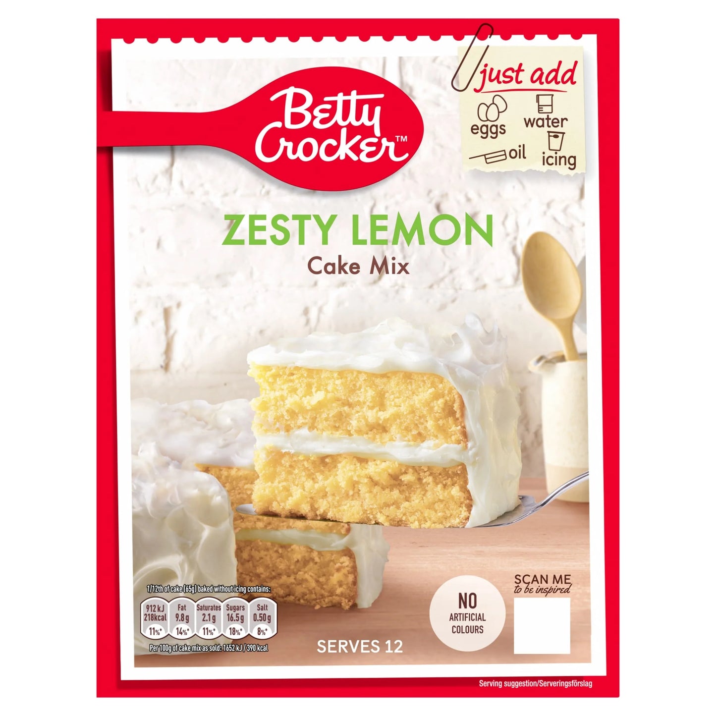 Cake Mix - Zesty Lemon 425g by Betty Crocker