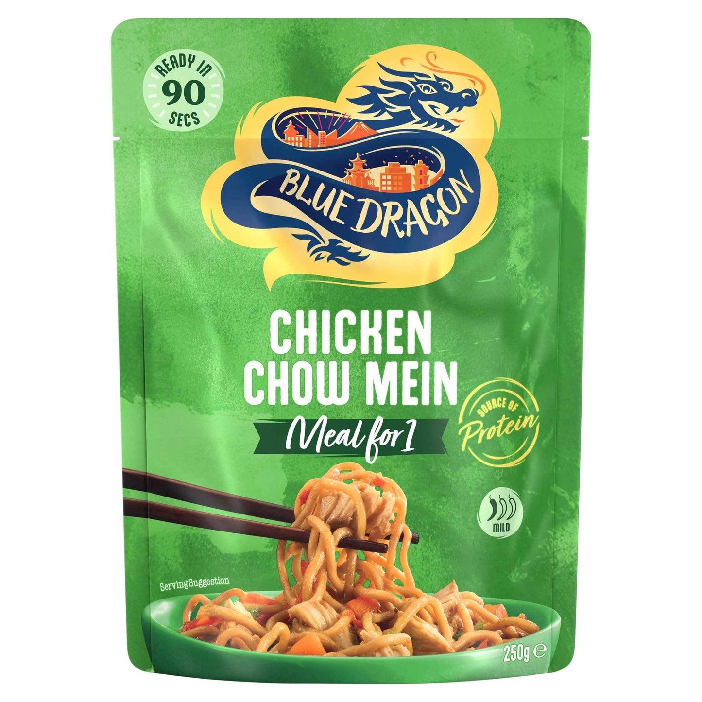 Chicken Chow Mein Noodles Ready by BLUE DRAGON