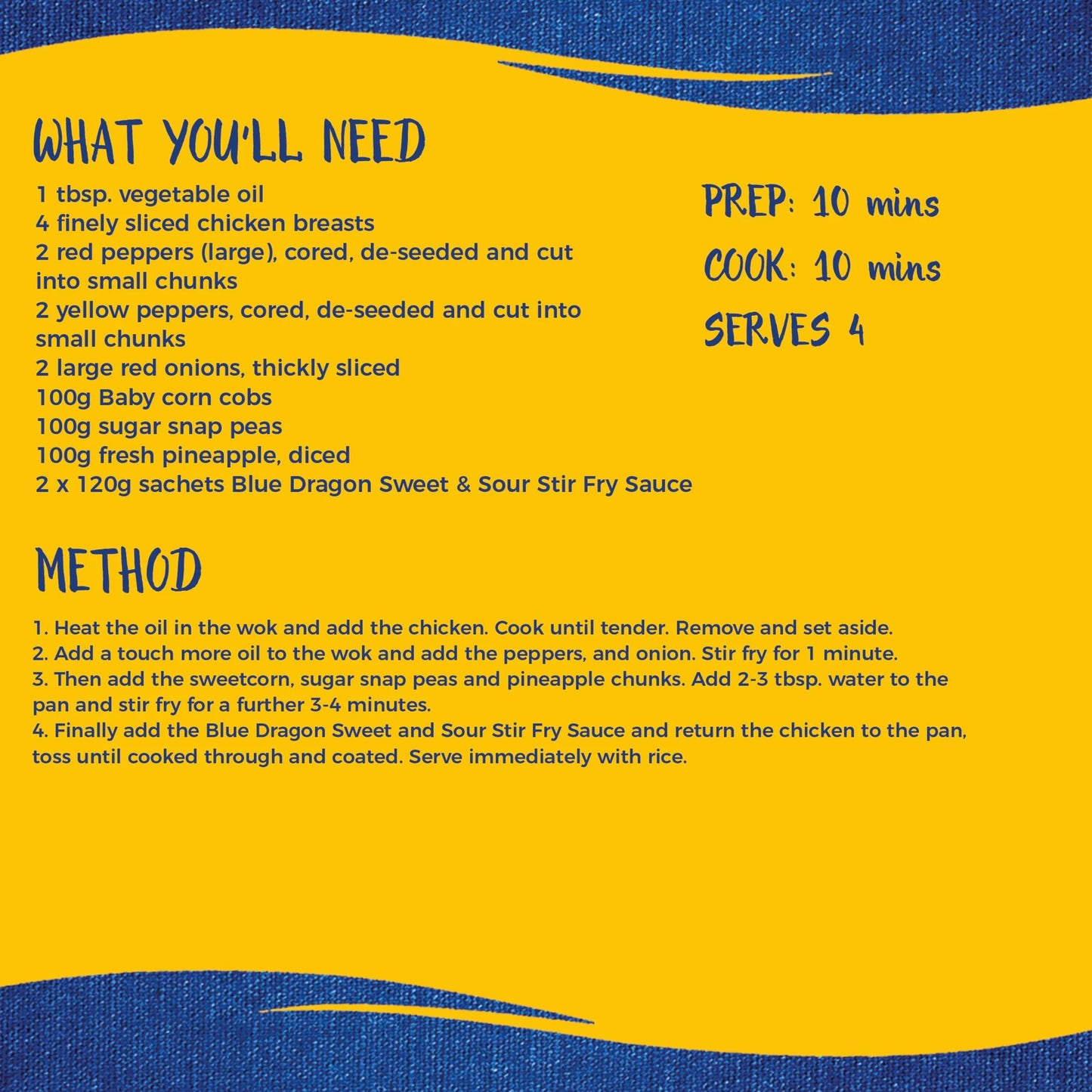 Sweet & Sour Stir Fry Sauce 120g by BLUE DRAGON