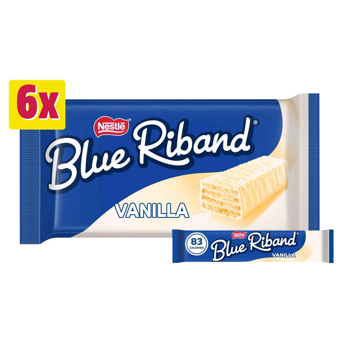 Vanilla White Wafer Biscuit Bar 6 by BLUE RIBAND