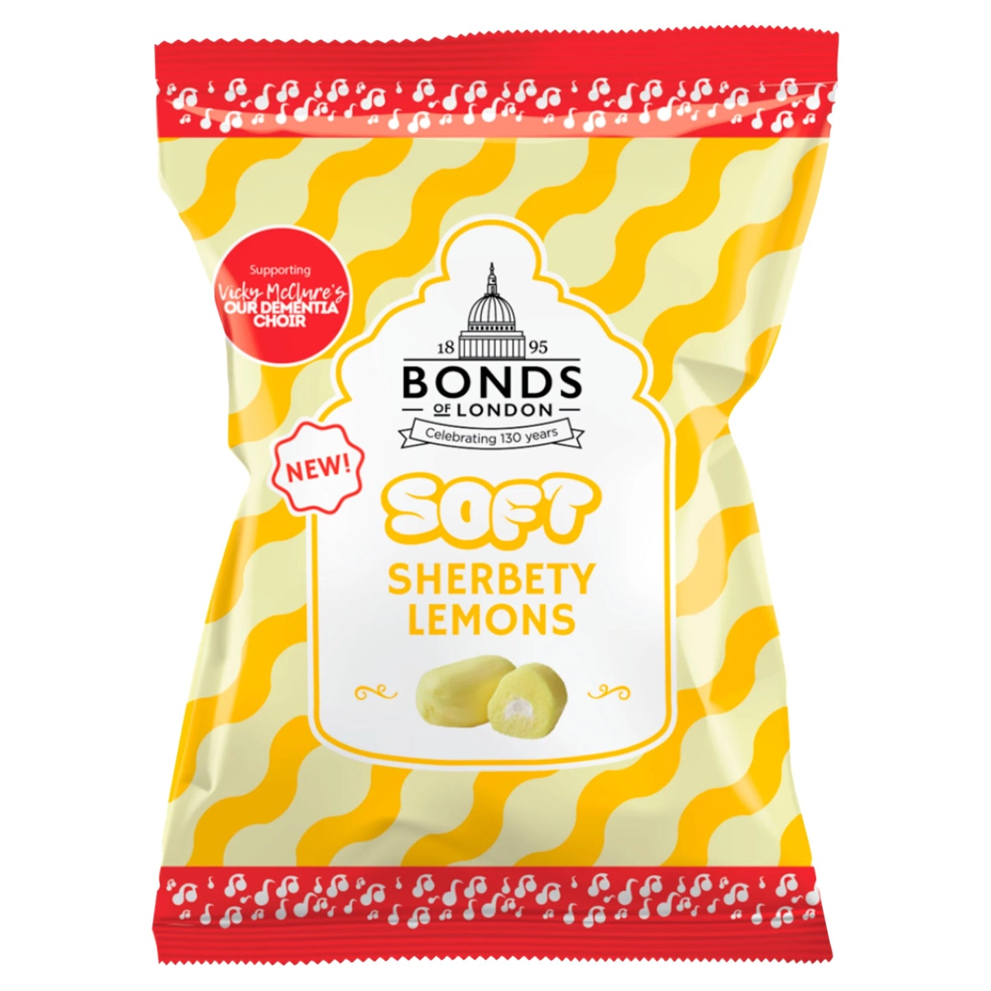 Soft Sherbety Lemons 120g by Bonds of London