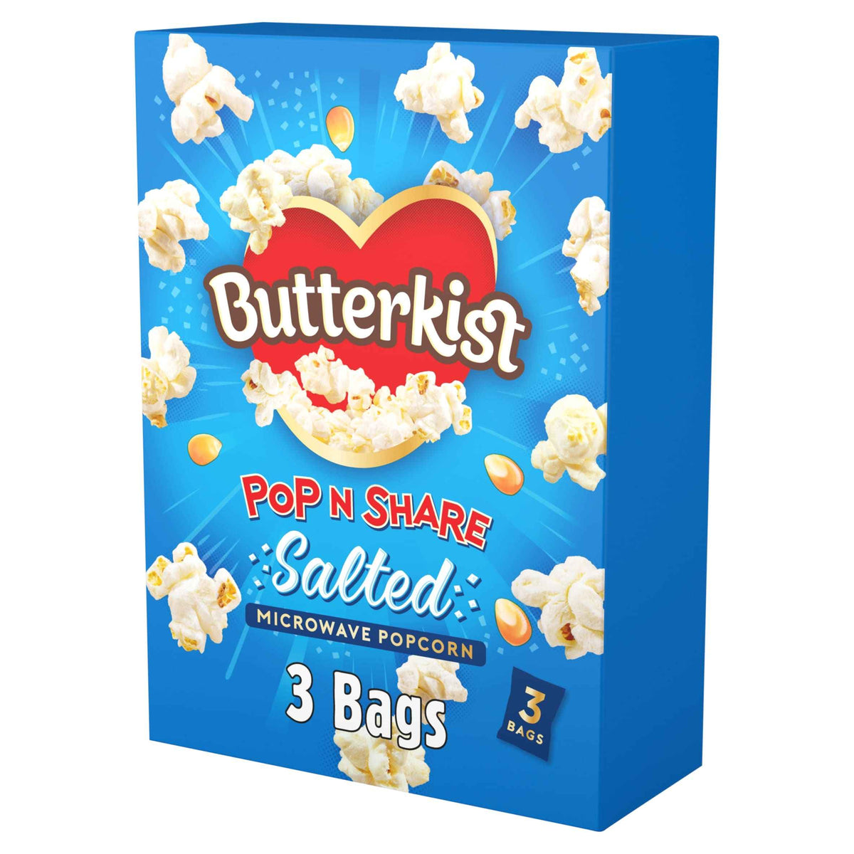 Microwave Salted Popcorn 3x60g by BUTTERKIST