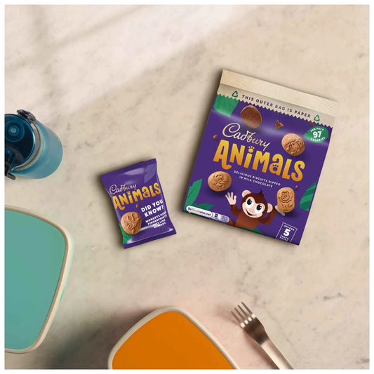 Animals Biscuits - Milk Chocolate 5 X by Cadbury