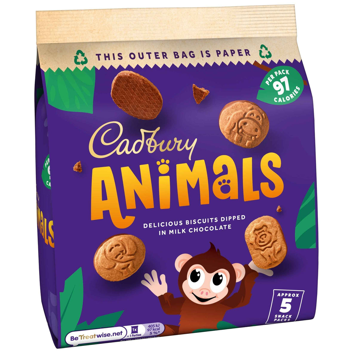 Animals Biscuits - Milk Chocolate 5 X by Cadbury