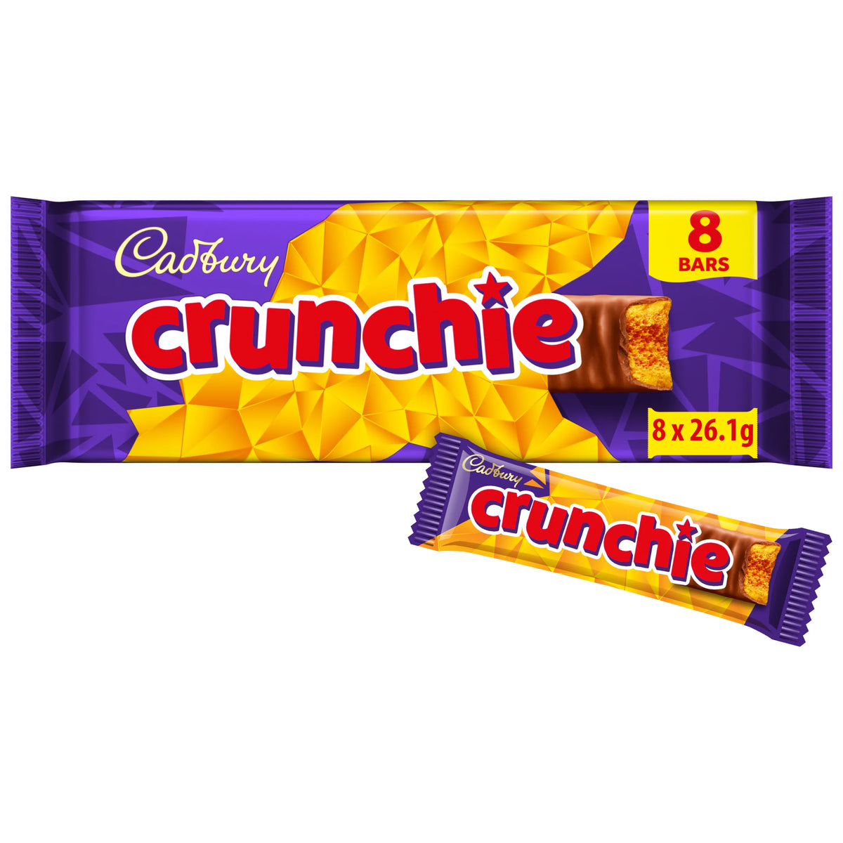 Crunchie Chocolate Bar Multipack 8 X by Cadbury at The British Vault