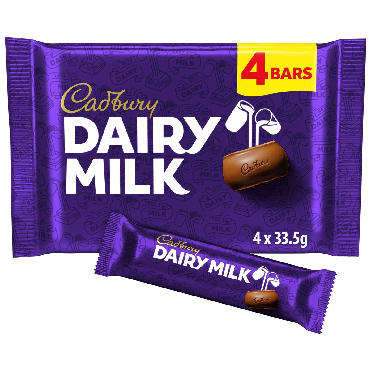 Dairy Milk Chocolate Bar 4 Pack by Cadbury