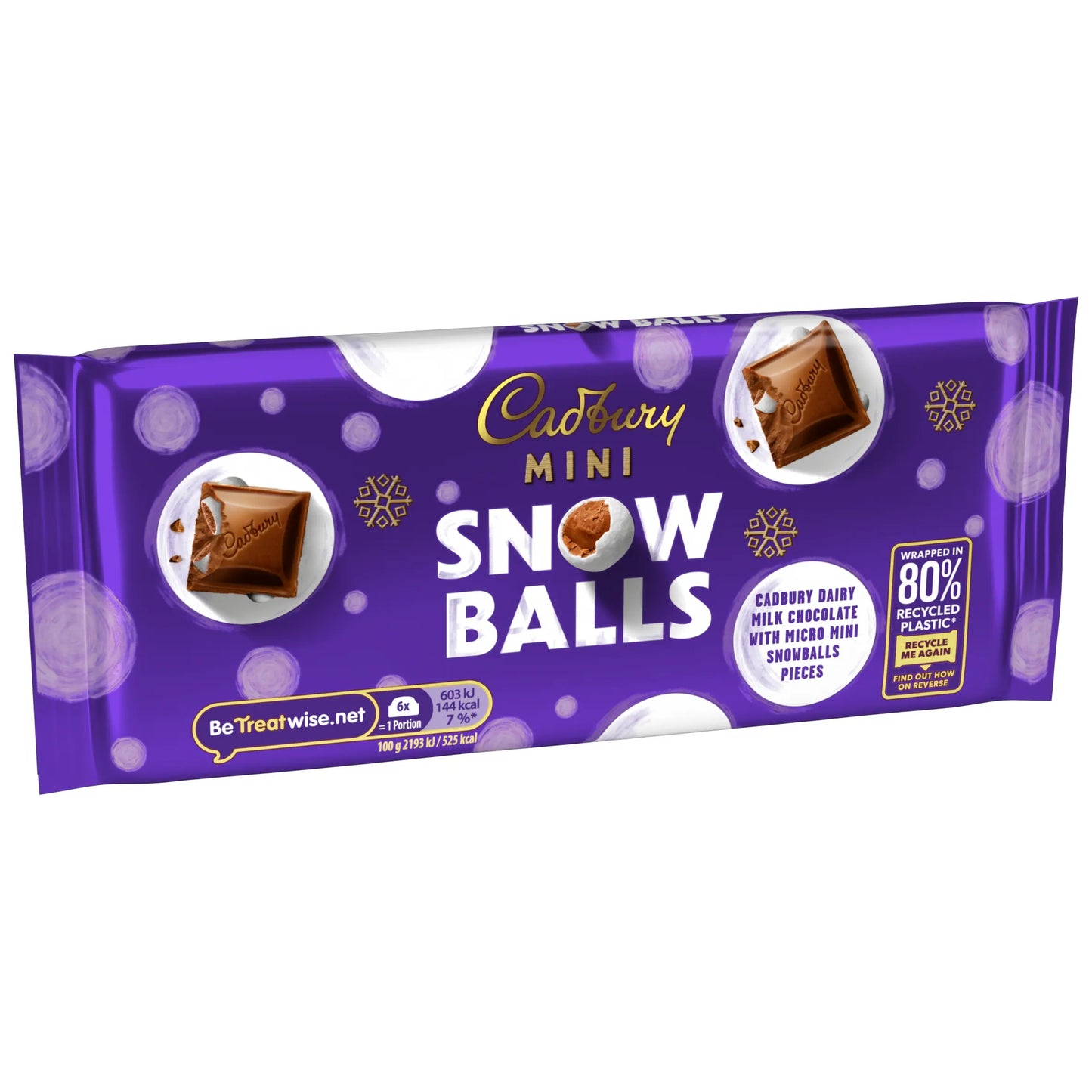 Mini Snowballs Chocolate Bar 110g by Cadbury