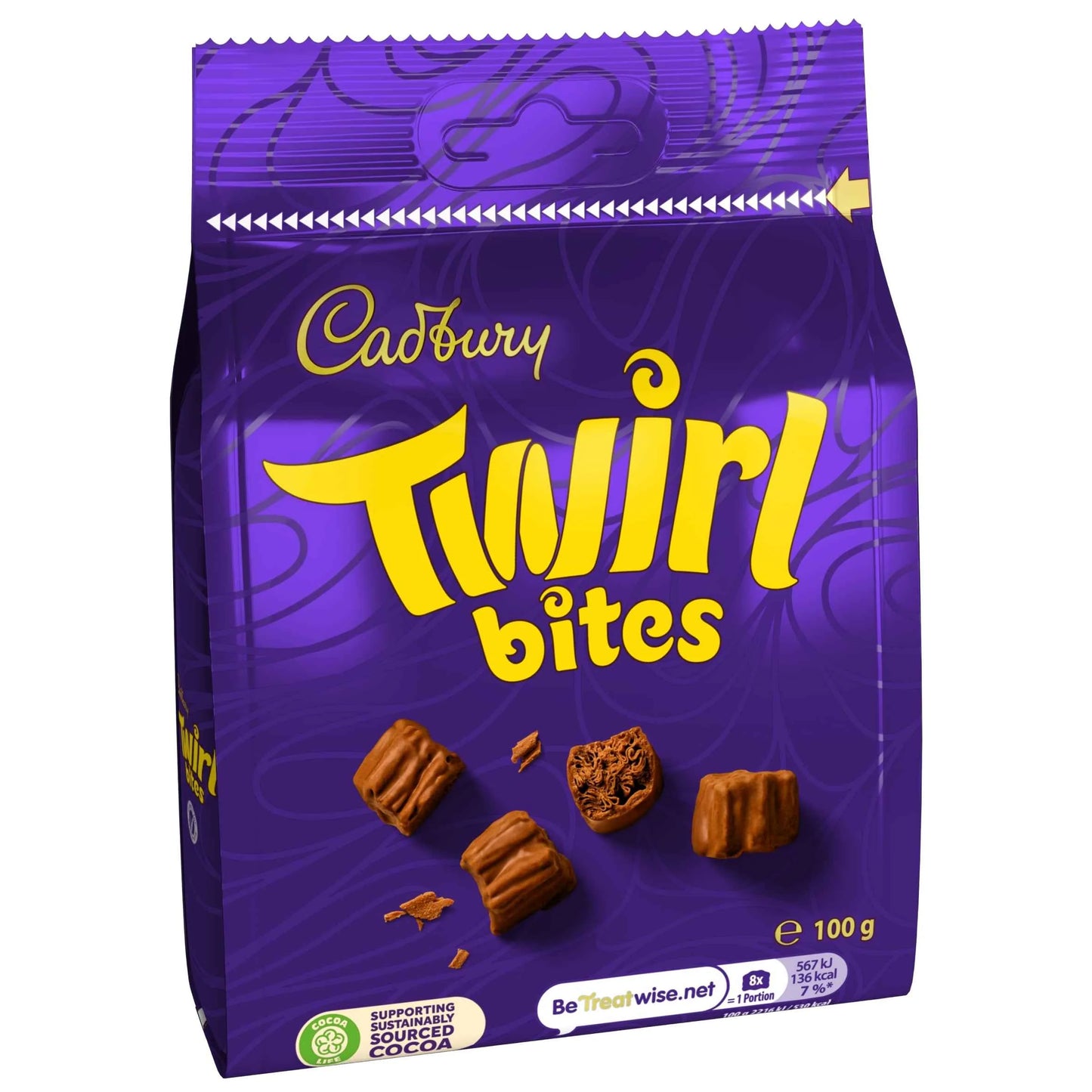 Twirl Bites Chocolate Bag 100g by Cadbury