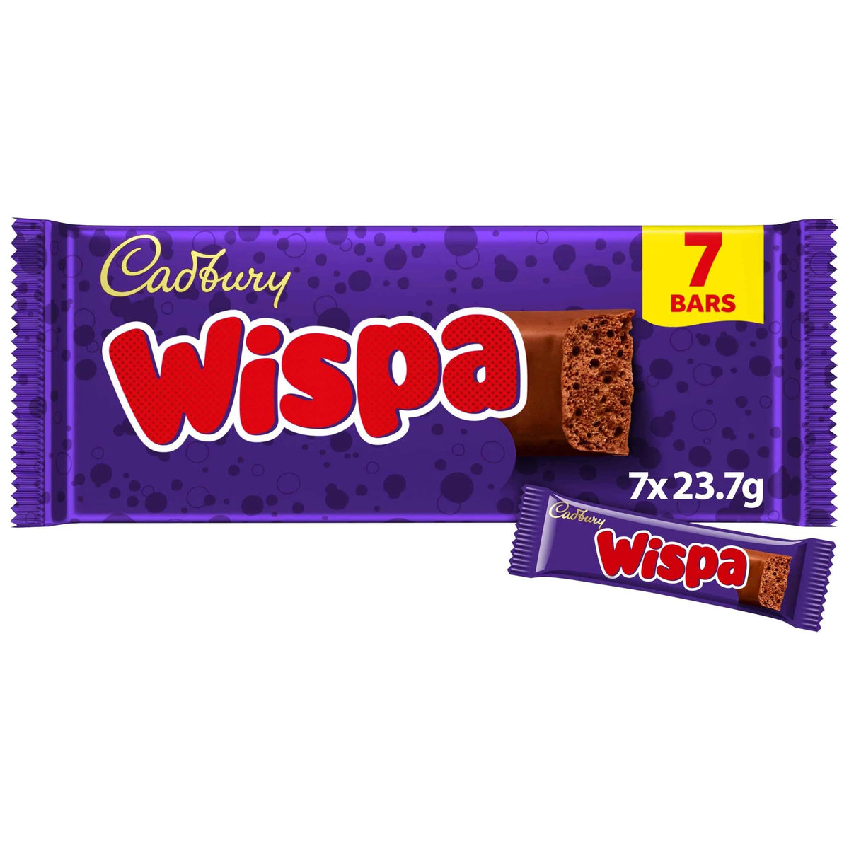 Wispa Chocolate Bar Multipack 7 Pack by Cadbury