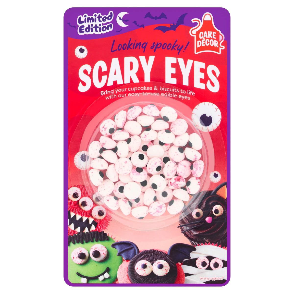 Scary Eyes Sugar Decorations 25g by CAKE DECOR at The British Vault