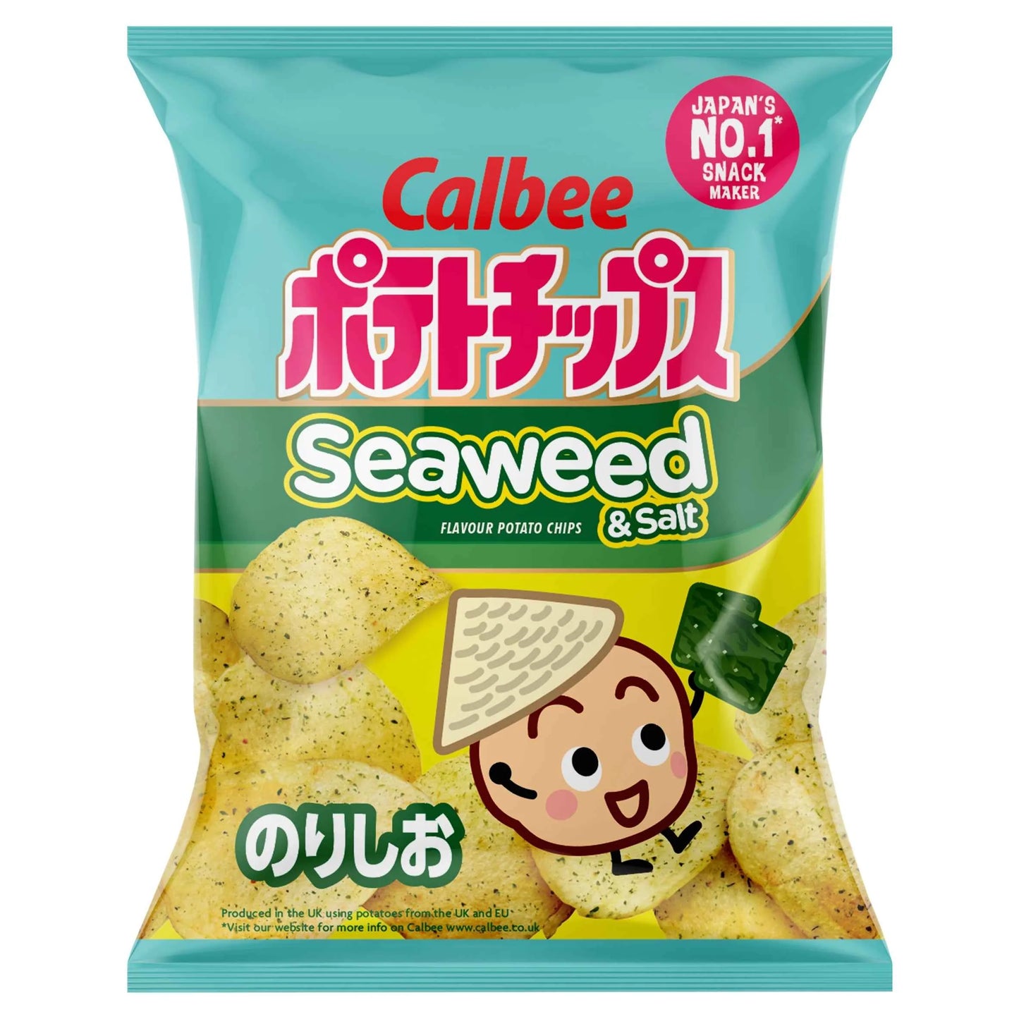 Seaweed & Salt Flavour Potato Chips by CALBEE