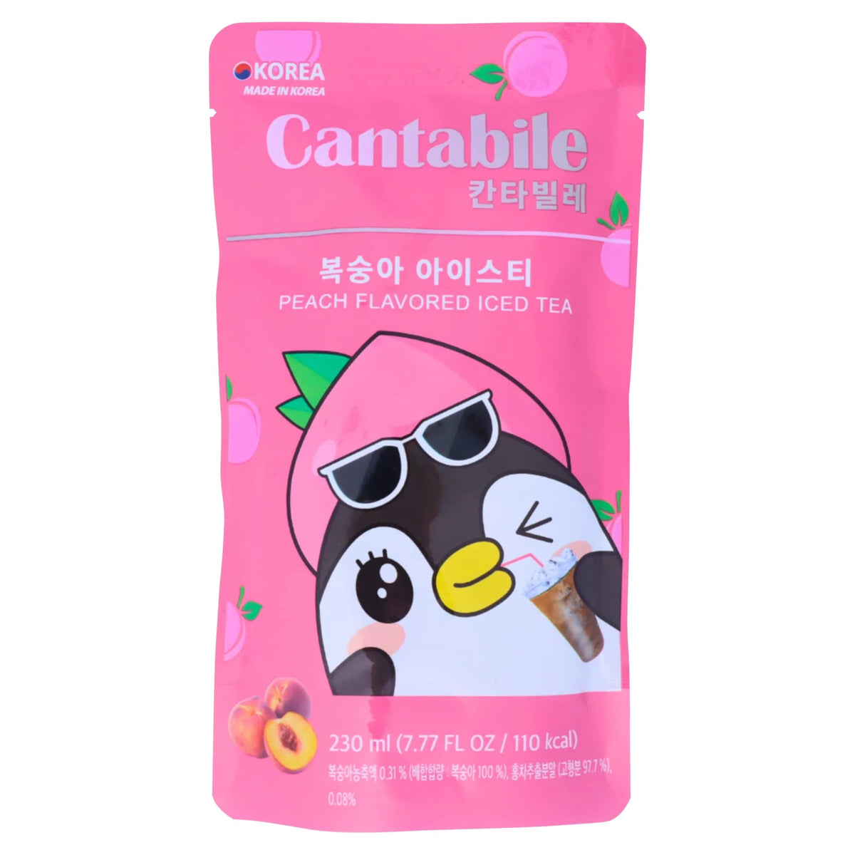Peach Flavour Ice Tea 230ml by Cantabile