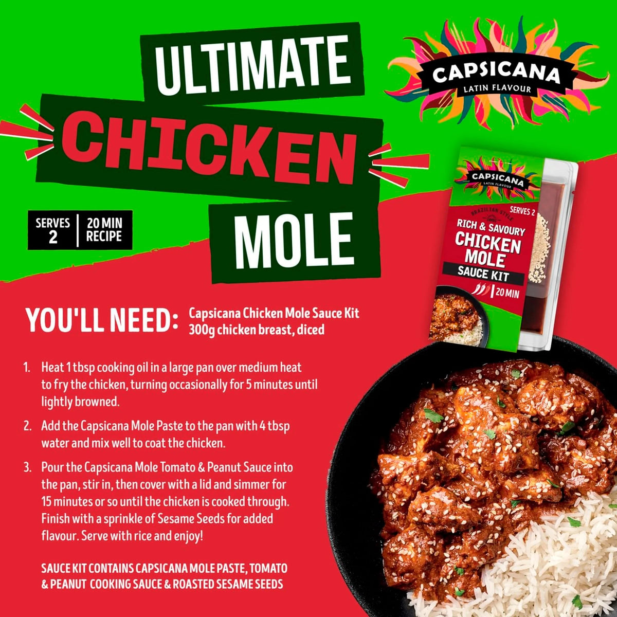Mexican Chicken Mole Cooking Sauce by Capsicana