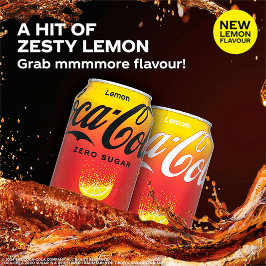 Zero Sugar Soft Drink - Lemon 330ml by Coca-Cola