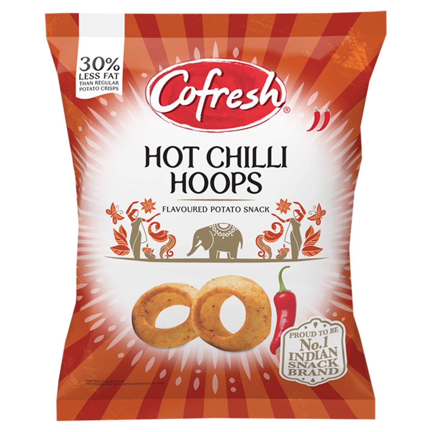 Hot Chilli Hoops Flavoured Potato by COFRESH