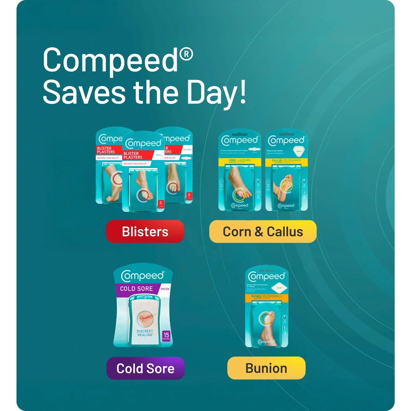 Blister Medium 4 Plasters by COMPEED