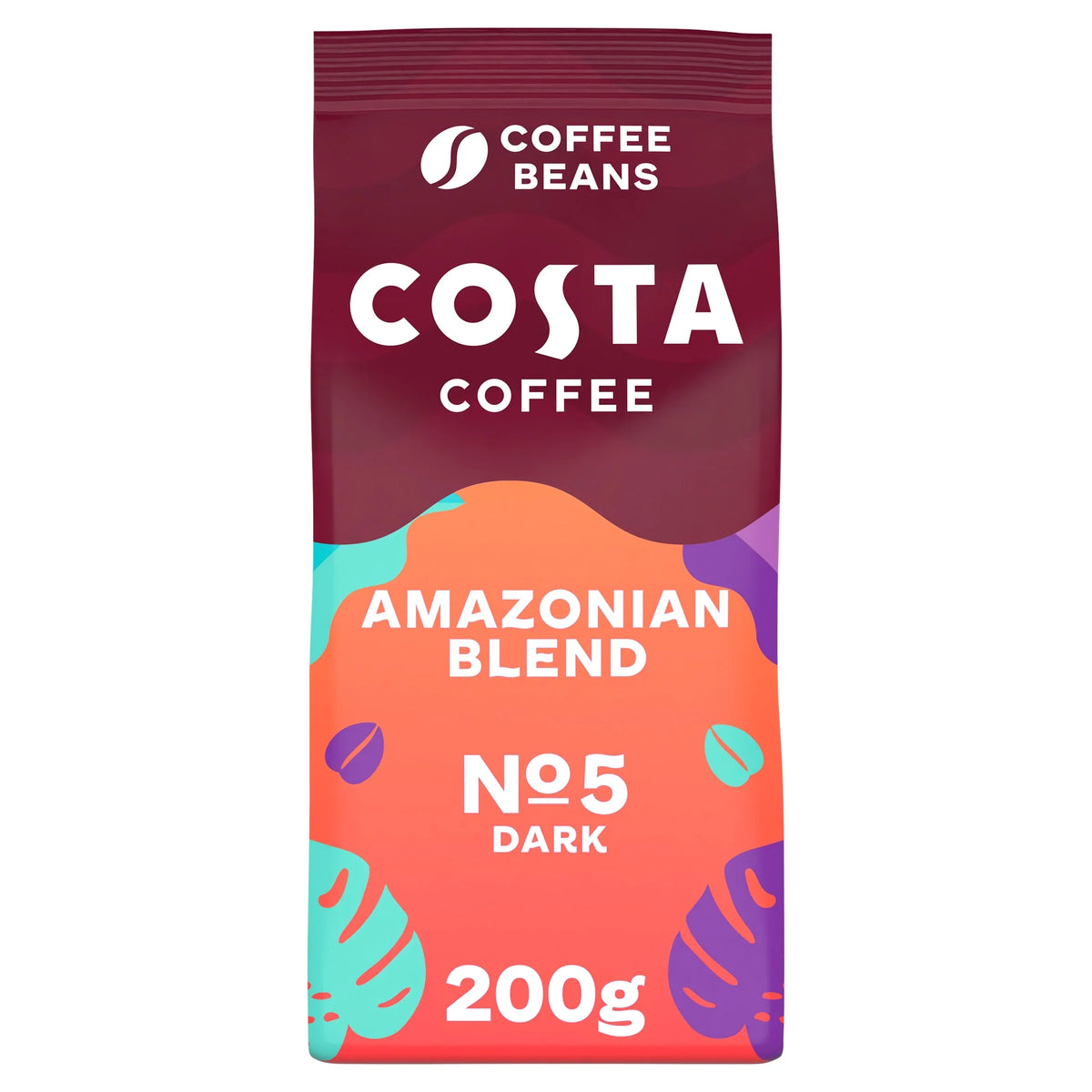Amazonian Blend Whole Coffee Beans 200g by COSTA
