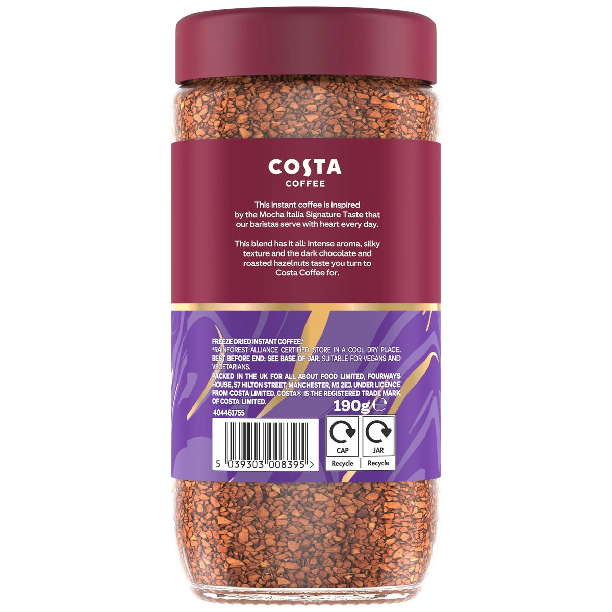 Intense Dark Blend Instant Coffee 190g by COSTA