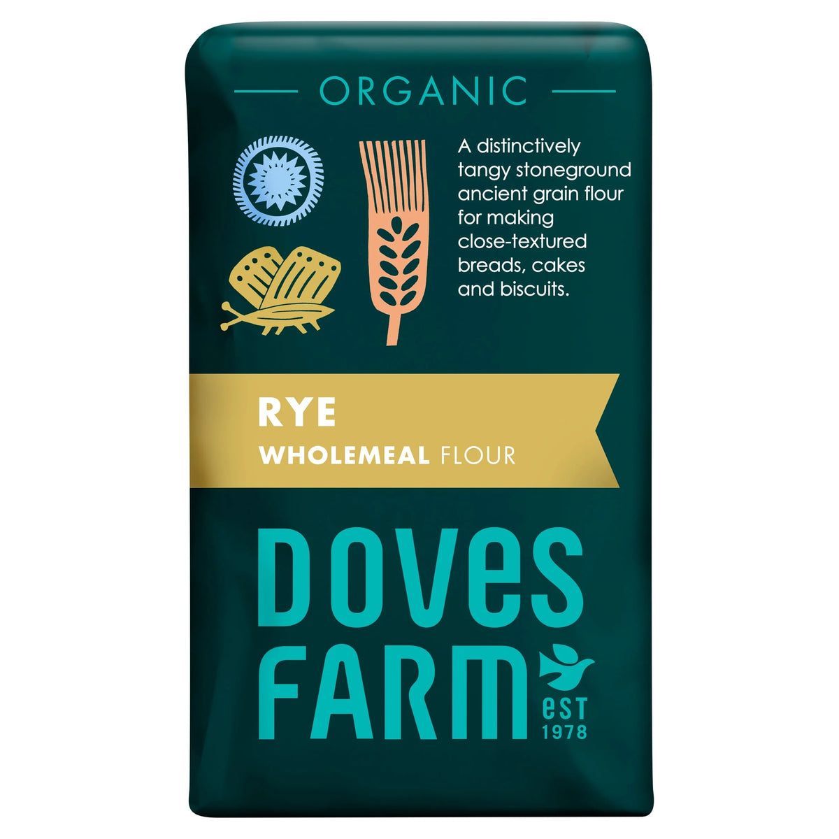 Organic Rye Flour 1kg by DOVES FARM
