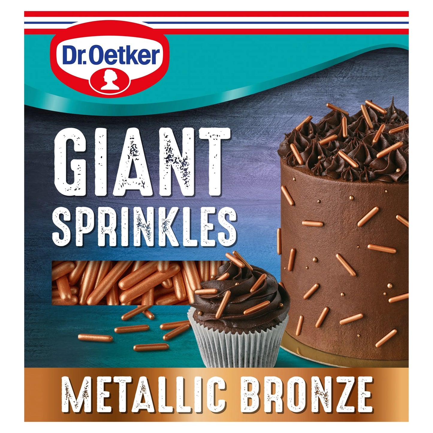Dr.oetker Metallic Bronze Giant Sprinkles 35g by Dr. Oetker