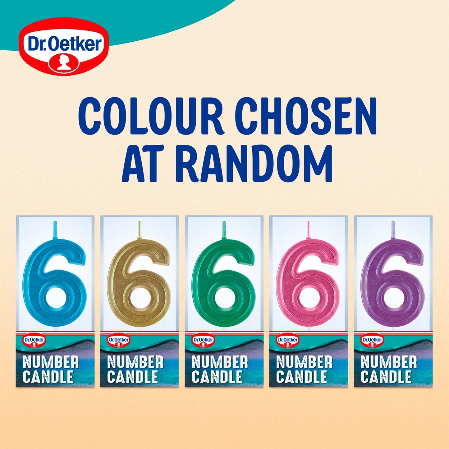 Number 6 Candle by Dr. Oetker