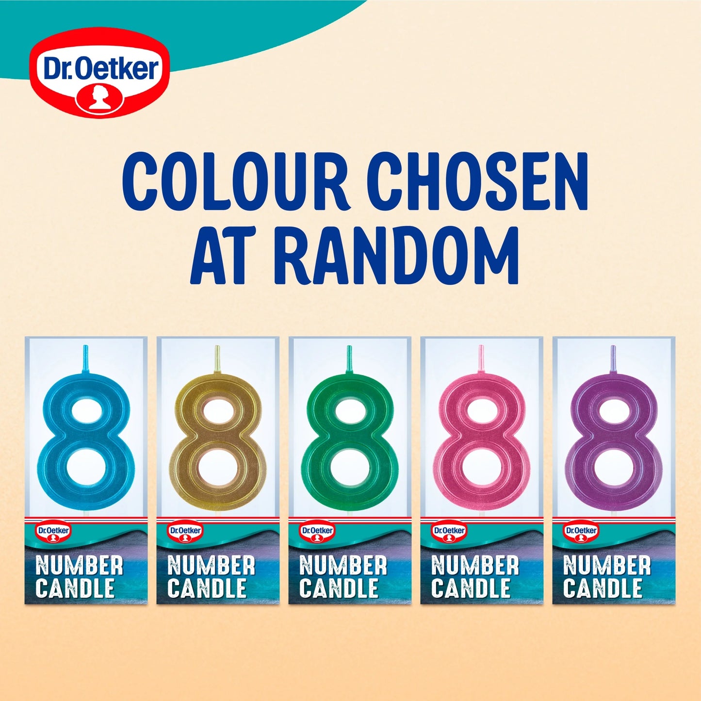 Number 8 Candle by Dr. Oetker