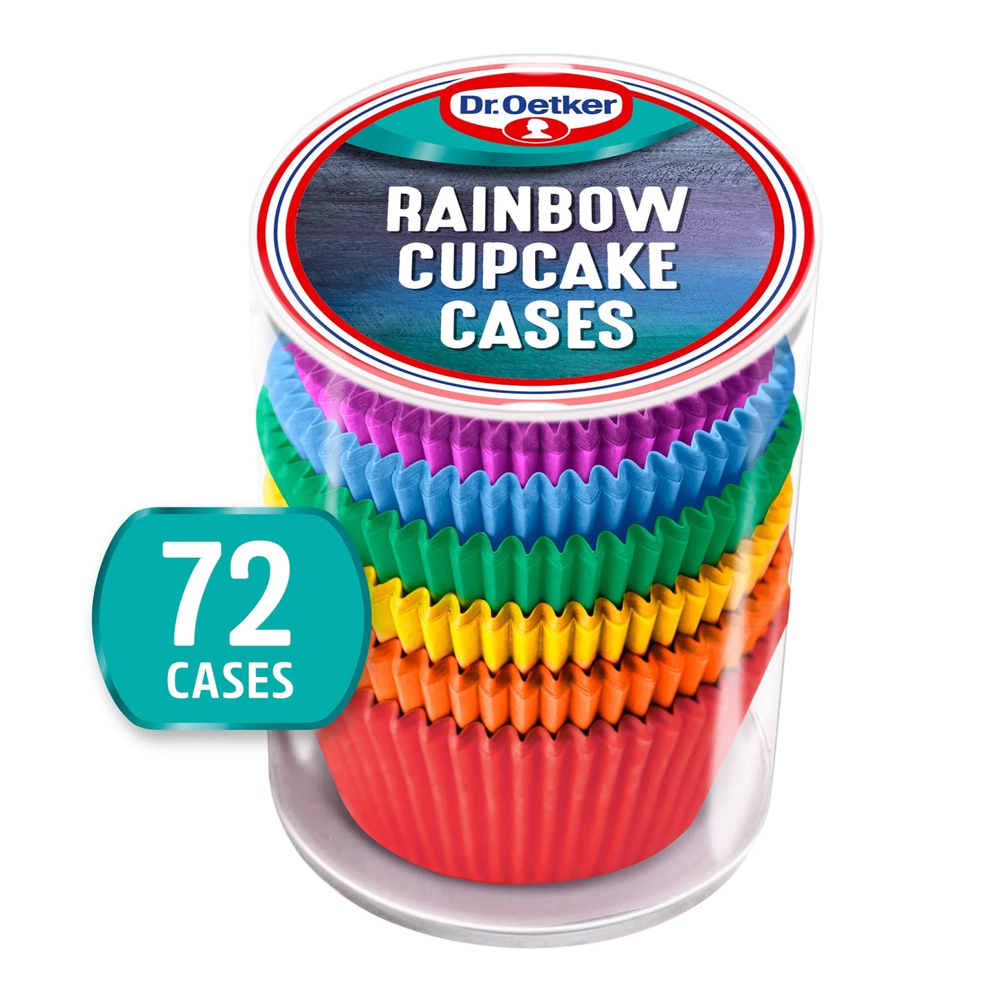 Dr Oetker Rainbow Cupcake Cases 72pc by Dr. Oetker