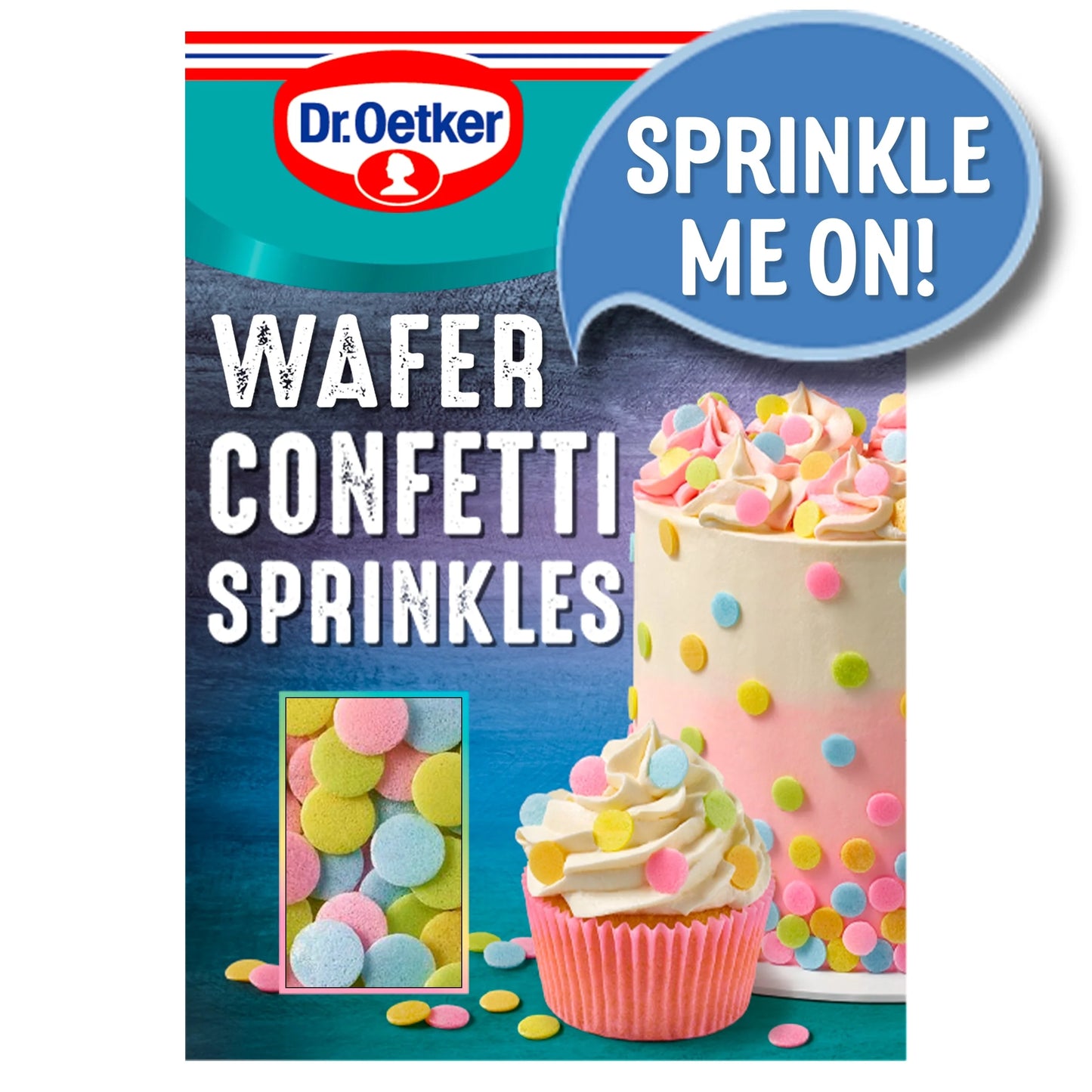 Wafer Confetti Sprinkles 9g by Dr. Oetker