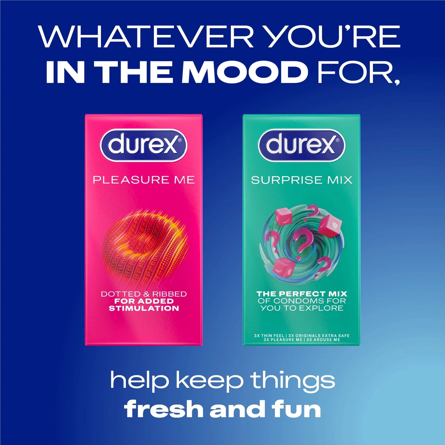 Pleasure Me Condoms Ribbed & Dotted by durex