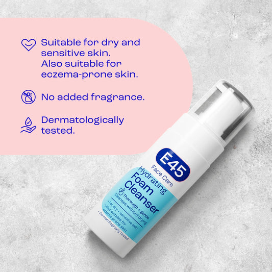 Face Foaming Cleanser For Dry & Sensitive by E45