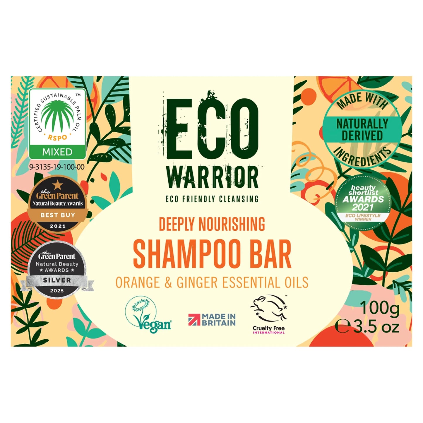 Shampoo Bar Orange & Ginger 100g by Eco Warrior
