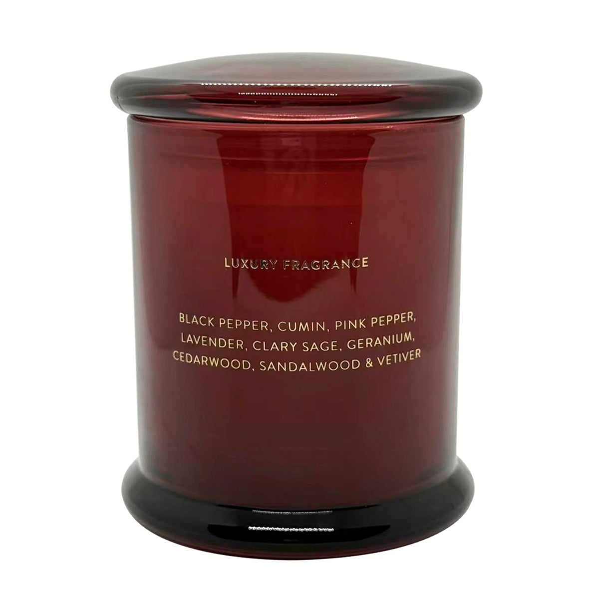 Classic Crimson Muse Scented Candle by F&F HOME at The British Vault