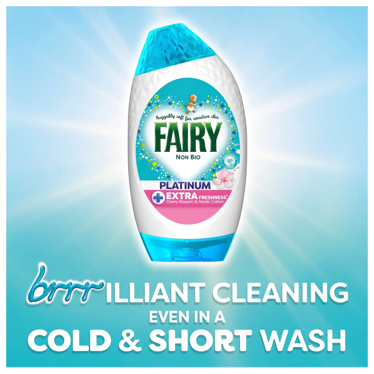 Non Bio Platinum Washing Liquid Gel by FAIRY