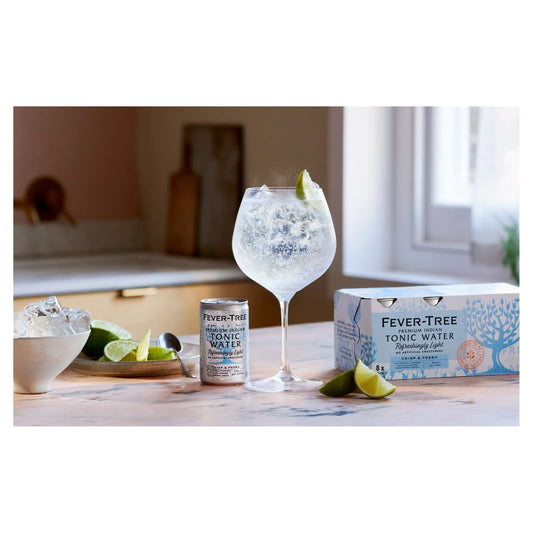 Fever-tree Light Indian Tonic Water Cans by FEVER TREE