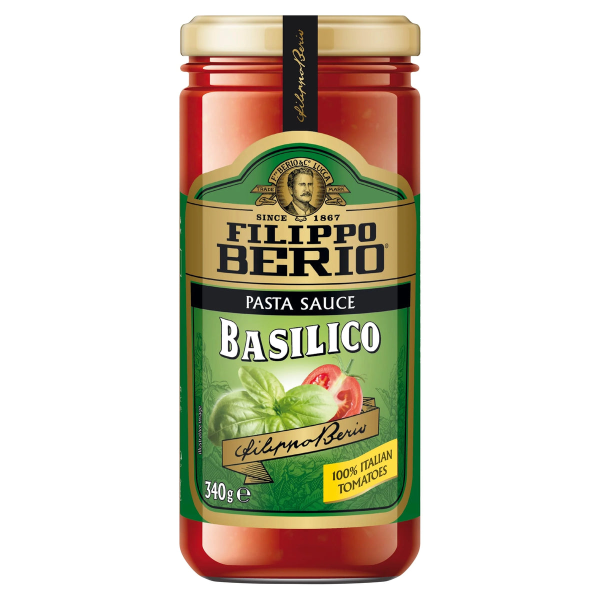Basilico Pasta Sauce 340g by FILIPPO BERIO