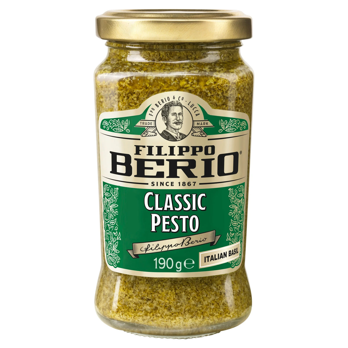 Classic Green Pesto 190g by FILIPPO BERIO