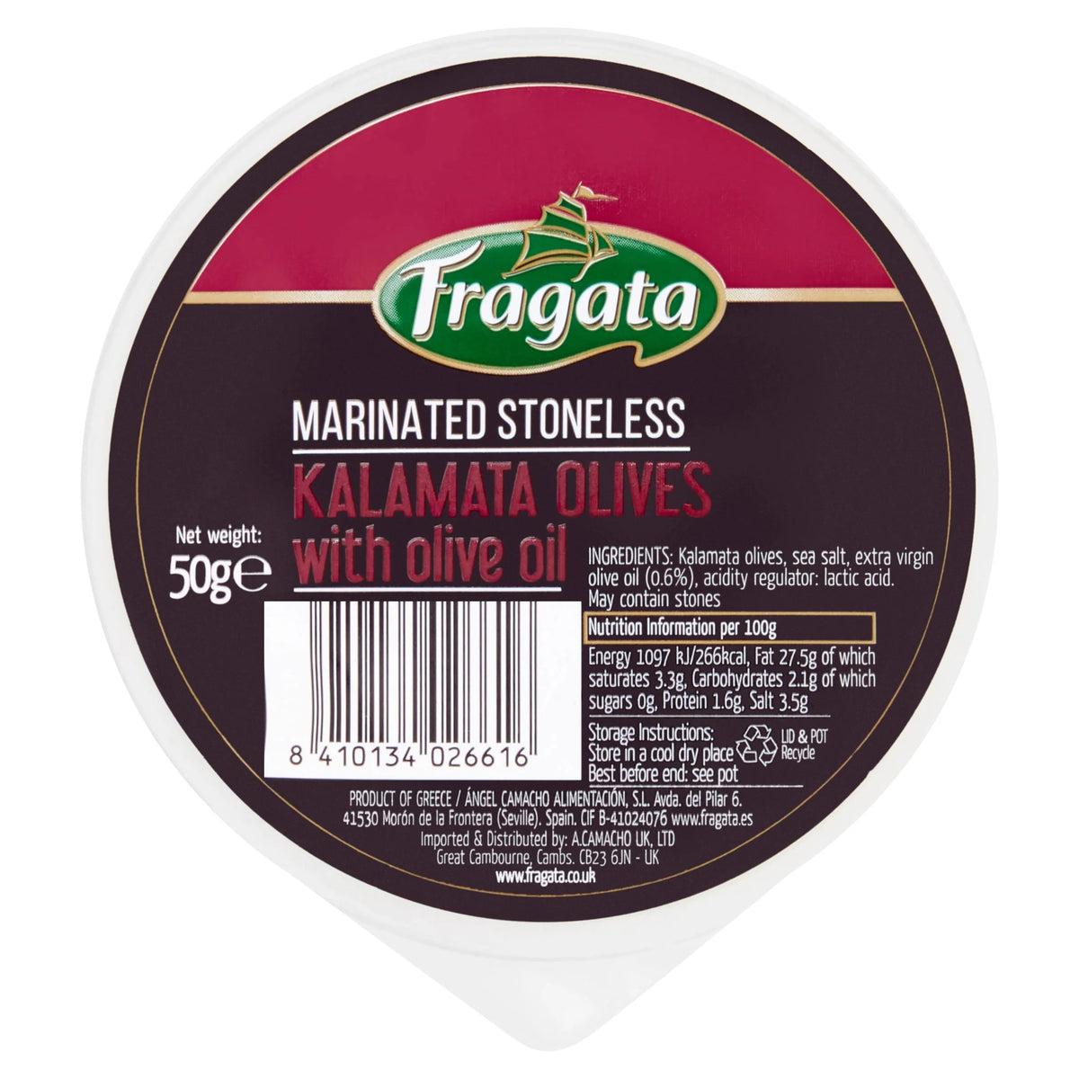 Kalamata Olives With Olive Oil 50g by FRAGATA