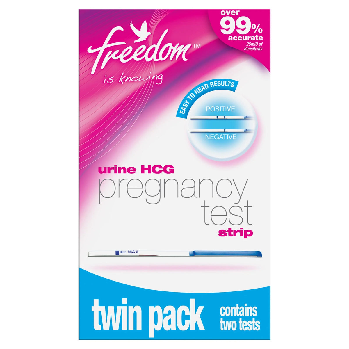Freedom Pregnancy Test Dip Twin Pack by O HARA