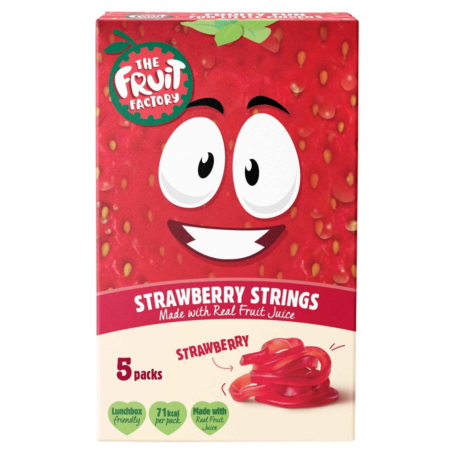 Fruit Factory Fruit Strings Strawberry 5x20g by THE FRUIT FACTORY